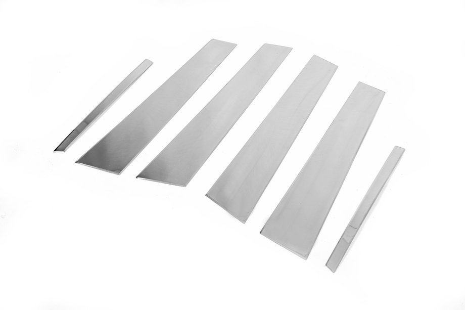 Mercedes E-class W212 2009-2016 Stainless Steel Door Pillar Trim (6 pcs) Photo 2