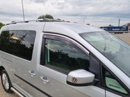 Volkswagen Caddy 2010-2015 Window Deflectors with Chrome Trim (2 pcs, Niken) photo 1
