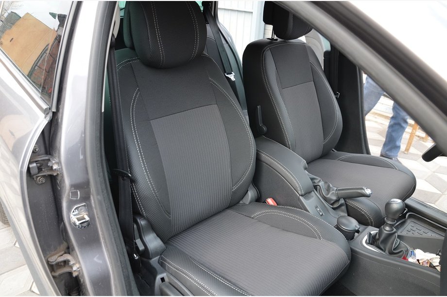 Renault Megane III 2009-2016 Car Seat Covers (Eco Leather↗Fabric, Premium) Image