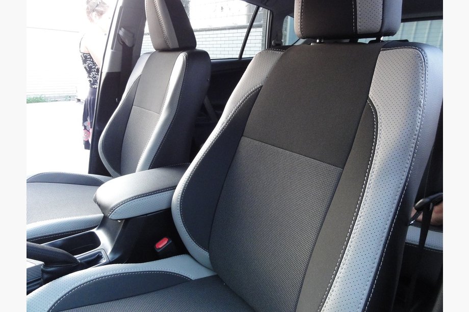 Toyota Rav 4 2013-2018 Car Seat Covers (Leatherette↗Fabric, Premium) Photo 10