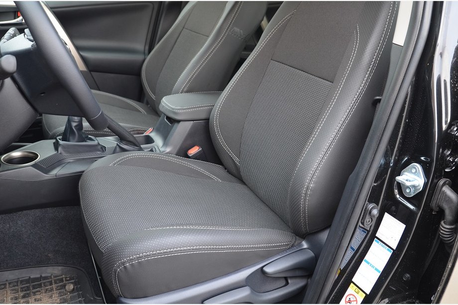 Toyota Rav 4 2013-2018 Car Seat Covers (Leatherette↗Fabric, Premium) Photo 2