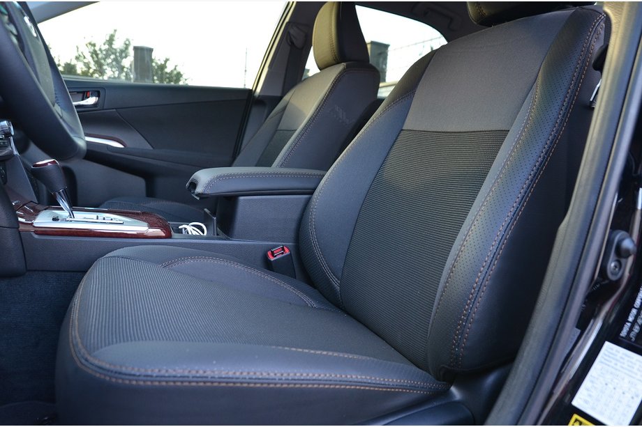 Toyota Camry 2011–2017 Car Seat Covers (Leatherette↗Fabric, Premium) Image