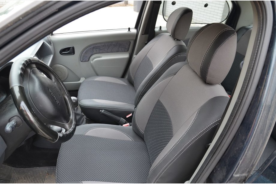 Renault Logan I 2005-2008 New! Brothers Premium Eco Leather Car Seat Covers Image