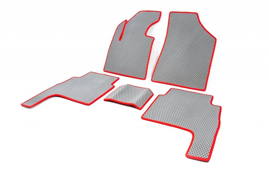 Hyundai Santa Fe 2 2006-2012 EVA Floor Mats (Gray) 2006-2010 Image