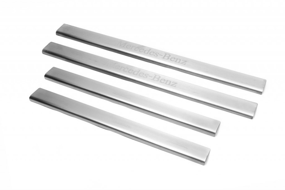 Mercedes E-class W124 1984–1997 Door Sill Covers LASER-Style (4 pcs, Stainless Steel) Image