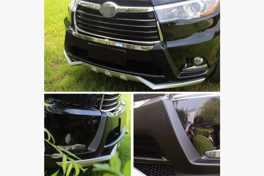 Toyota Highlander 2013-2019 Front and Rear Bumper Extensions 2014-2017 (2 pcs) Image