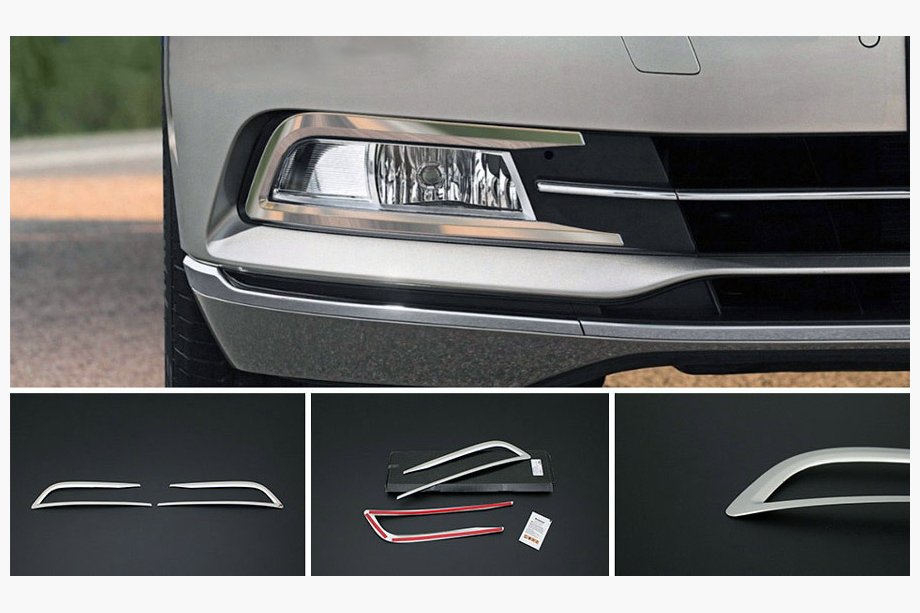 Volkswagen Passat B8 2015-2023 Fog light covers 2015-2018 (2 pcs, stainless steel) Photo 1