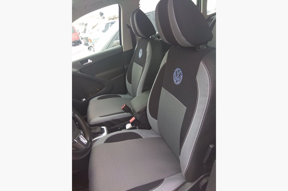 Volkswagen Tiguan 2007-2016 Car Seat Covers (Leatherette↗Fabric, Premium) Image