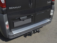 Opel Vivaro 2001–2015 Rear bumper protector with lip Nataniko (stainless steel) photo 1