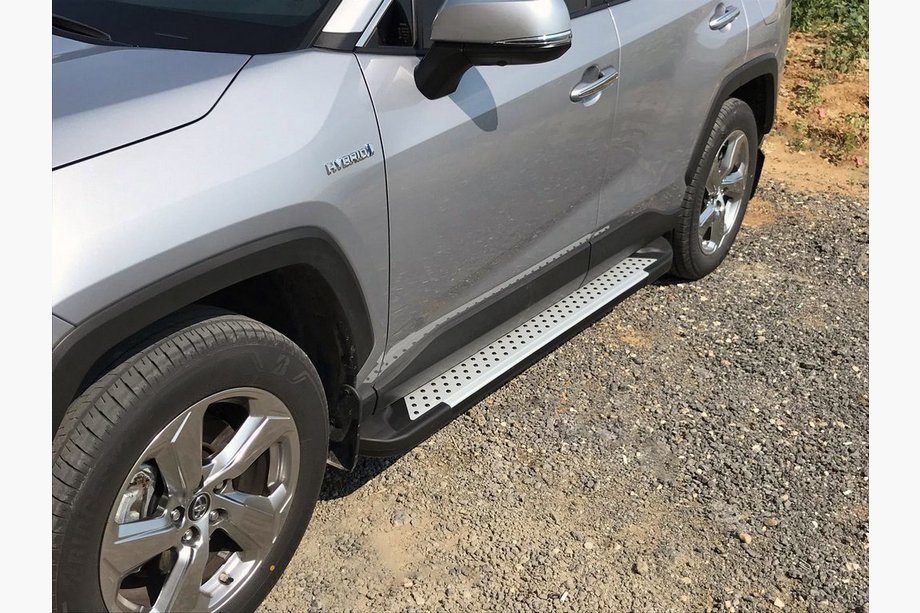Toyota Rav 4 2019–2025 Side Steps Allmond Grey (2 pcs, Aluminum) Image