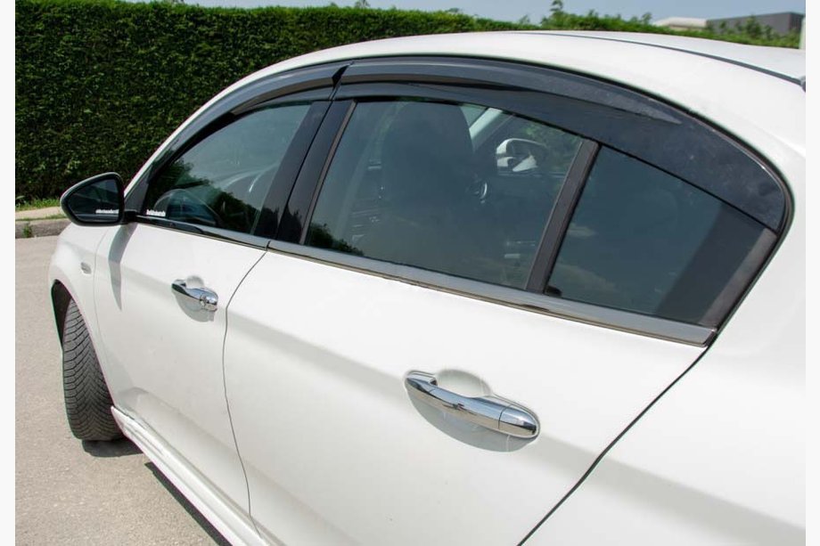 Fiat Tipo 2016- Lower window trims dark chrome stainless steel Image