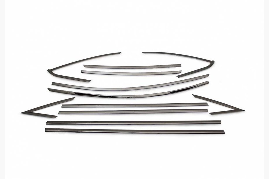 Ford Focus III 2011-2017 Full Window Trim HB (12 pcs, Stainless Steel) Photo 2