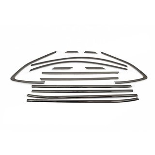 Window Moulding Trim OmsaLine (14 pcs, Stainless Steel) Black Chrome photo 2