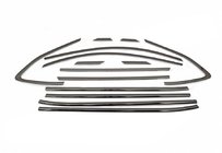 Hyundai Tucson TL 2016-2021 Window Moulding Trim OmsaLine (14 pcs, Stainless Steel) Black Chrome photo 2