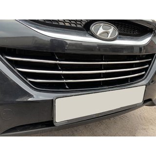 Grille trim strips (3 pcs, stainless steel)