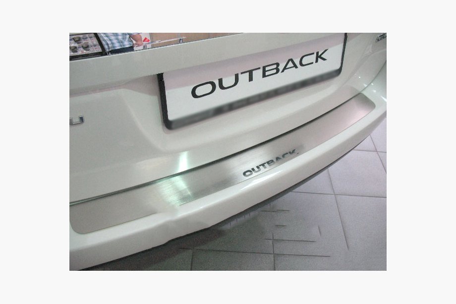 Subaru Outback 2009-2014 Rear bumper protector Natanika (stainless steel) Image