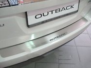 Subaru Outback 2009-2014 Rear bumper protector Natanika (stainless steel) photo 1
