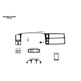 Dashboard Trim Covers (2002-2007) Mitsubishi Pajero Sport 1996-2007 photo 3