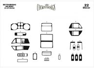 Mitsubishi Pajero Wagon III 1999-2006 Dashboard Trim Covers (Meric) Aluminum photo 2