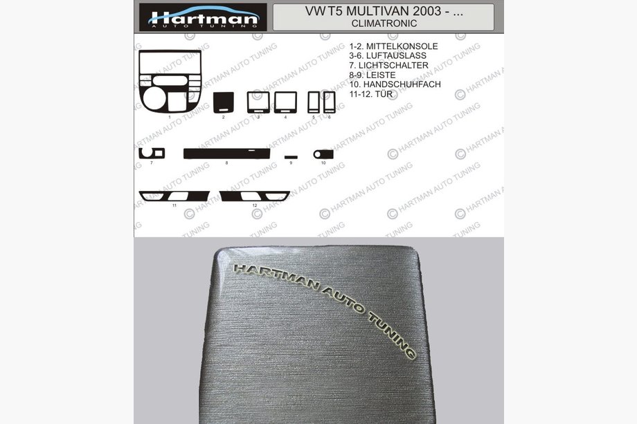 Volkswagen T5 Multivan 2003–2010 SALE! Dashboard Trim in Aluminum Look Image