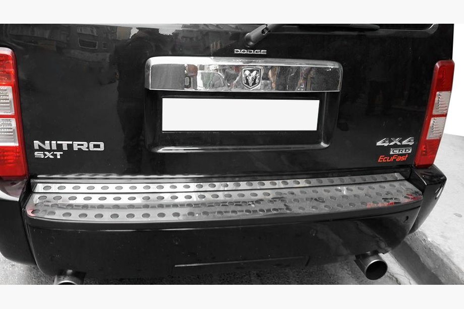 Dodge Nitro 2006-2011 Rear bumper protector stainless steel Image