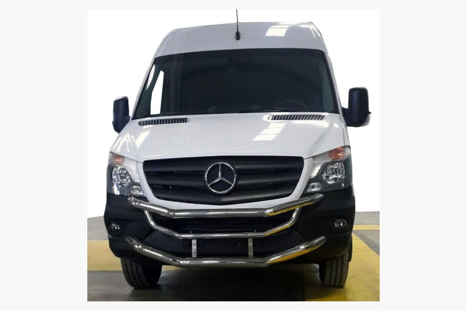 Mercedes Sprinter W906 2006–2018 Front bumper guard (2013↗, stainless steel) Image