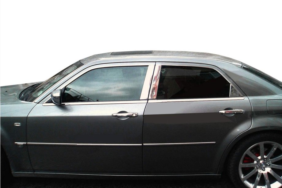 Chrysler C300 2004-2011 Stainless Steel Door Pillar Trim Image