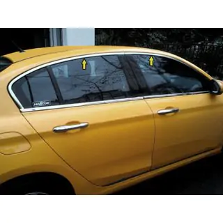 Upper window trim stainless steel