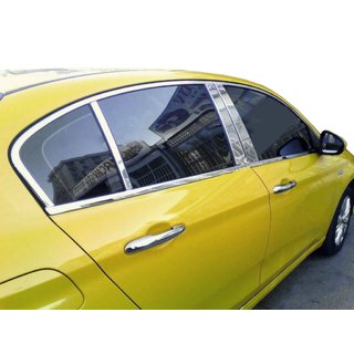 Stainless Steel Door Pillar Trim (6 pcs) Fiat Tipo 2016- photo 1