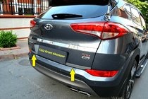 Hyundai Tucson TL 2016-2021 Trunk trim cover (2 pcs, stainless steel) photo 1