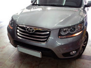 Hyundai Santa Fe 2 2006-2012 Grille Covers Stainless Steel (2010-2012, 4 pcs) photo 2