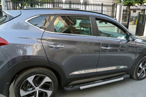 Hyundai Tucson TL 2016-2021 Door Mouldings (wide, 4 pcs, stainless steel) photo 1