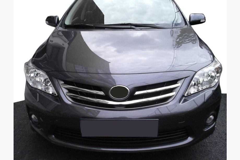 Toyota Corolla 2007-2013 Chrome Grille Covers (2010-2013, 3 pcs, Stainless Steel) Image