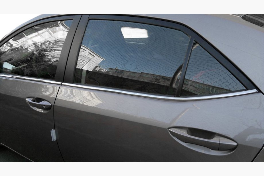 Toyota Corolla 2013-2019 Lower Door Trim Chrome Covers (4 pcs, Stainless Steel) Image