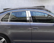Volkswagen Jetta 2006-2011 Stainless Steel Door Pillar Trim (6 pcs) photo 1