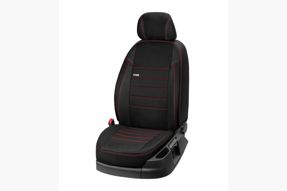 Ford Transit 2000–2014 Car Seat Covers Eco Leather+Fabric+Alcantara Eco Laser Antara 2020 (Front Seats) Image
