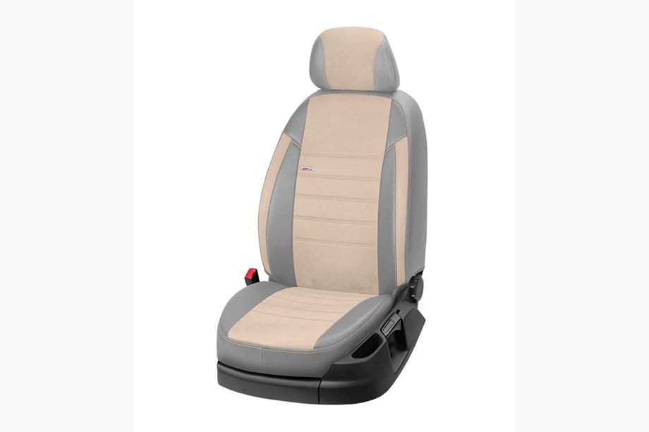 SsangYong Rexton II 2017- Car Seat Covers Eco Leather+Fabric+Alcantara Eco Laser Antara 2020 (Full Set) Photo 14