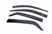 Kia Sportage 2004-2010 Window deflectors with chrome trim (4 pcs, Niken) photo 5