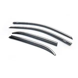 Window deflectors with chrome trim (4 pcs, Niken)