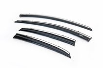 Hyundai I-30 2012-2017 Window Deflectors with Chrome Trim HB (4 pcs, Niken) photo 1