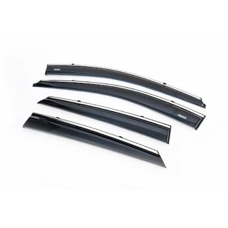 Window deflectors with chrome trim (4 pcs, Niken)