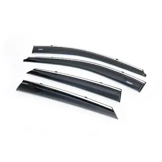 Window deflectors with chrome trim (4 pcs, Niken)