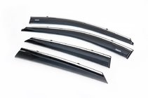 Hyundai IX-35 2010-2015 Window deflectors with chrome trim (4 pcs, Niken) photo 1