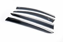 Kia Sportage 2015-2021 Window Deflectors with Chrome Trim (4 pcs, Niken) photo 3
