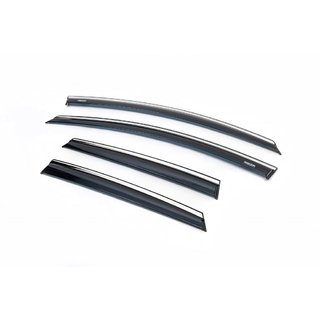 Window deflectors with chrome strip HB/SD (4 pcs, Niken) photo 1