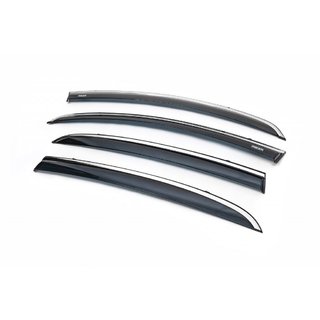 Window deflectors with chrome trim (4 pcs, Niken) photo 1