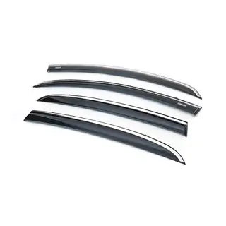 Window deflectors with chrome trim (4 pcs, Niken) photo 1