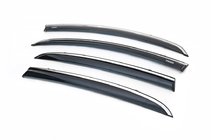 Opel Corsa D 2007-2014 Window deflectors with chrome trim (4 pcs, Niken) photo 1