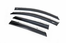 Nissan Qashqai 2007-2010 Window deflectors with chrome trim (4 pcs, Niken) photo 5