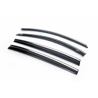 Window Deflectors with Chrome Trim HB (4 pcs, Niken) Renault Megane III 2009-2016 photo 1